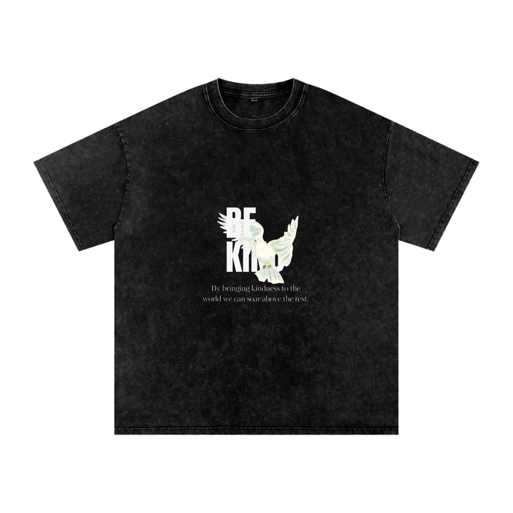 Snow Washed Oversized Cotton T-Shirt