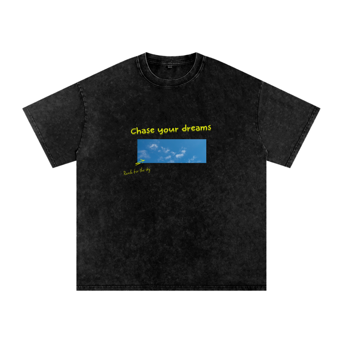 Snow Washed Oversized Cotton T-Shirt