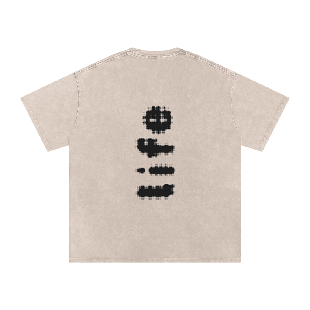 Snow Washed Oversized Cotton T-Shirt