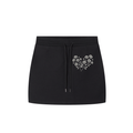 Flower Heart Drawstring Skirt