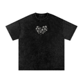 Flower Heart - Washed Oversized Tee