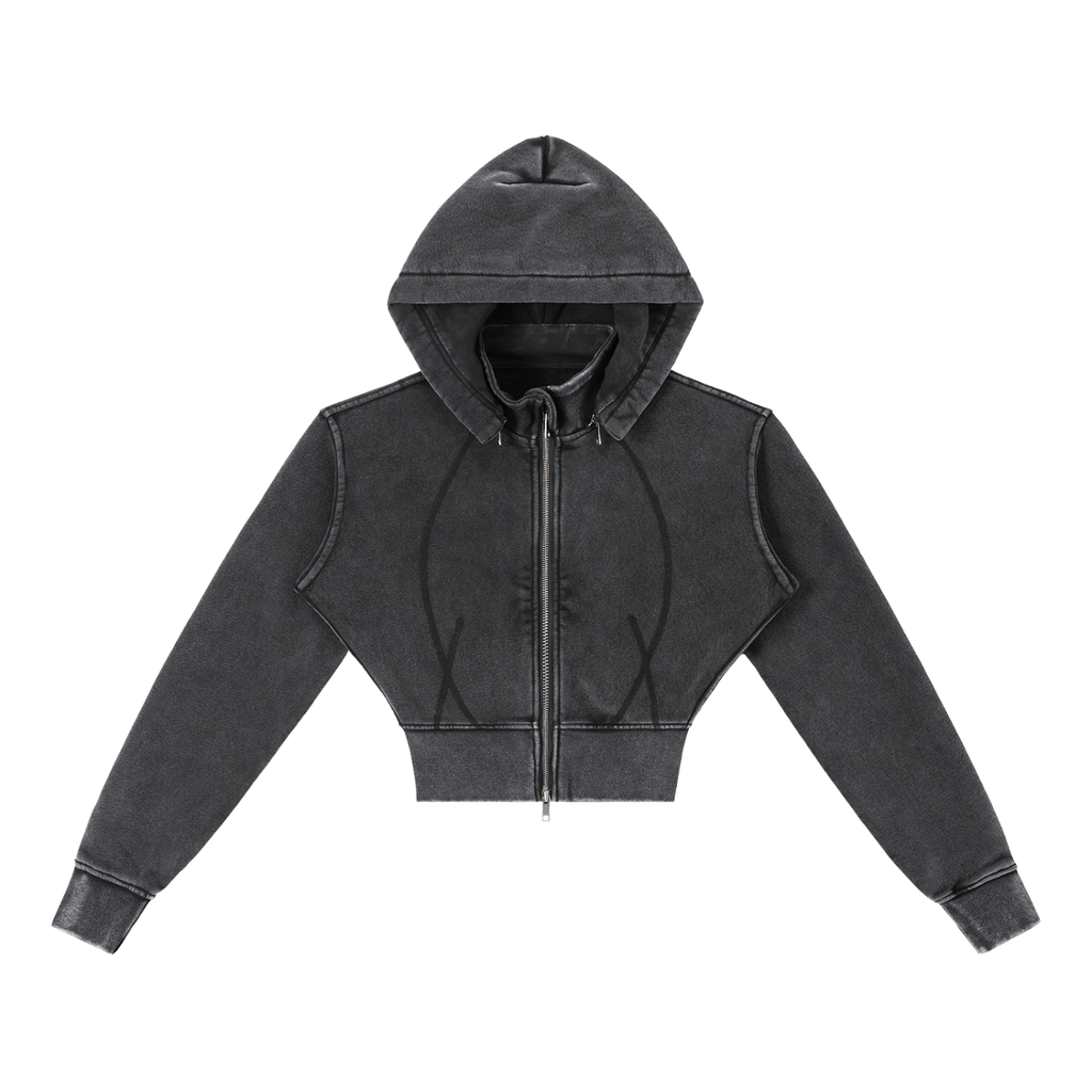 "I love being a girl" - Cropped Fleece Hoodie