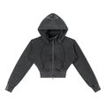 "I love being a girl" - Cropped Fleece Hoodie